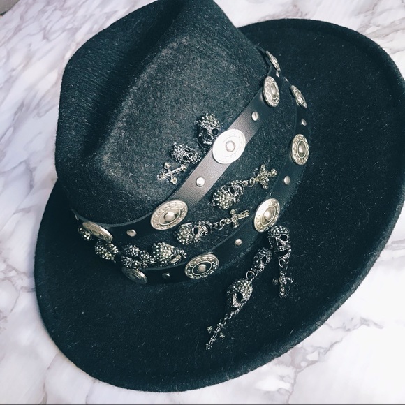 HP Black Wool Gothic Fedora - Picture 4 of 8